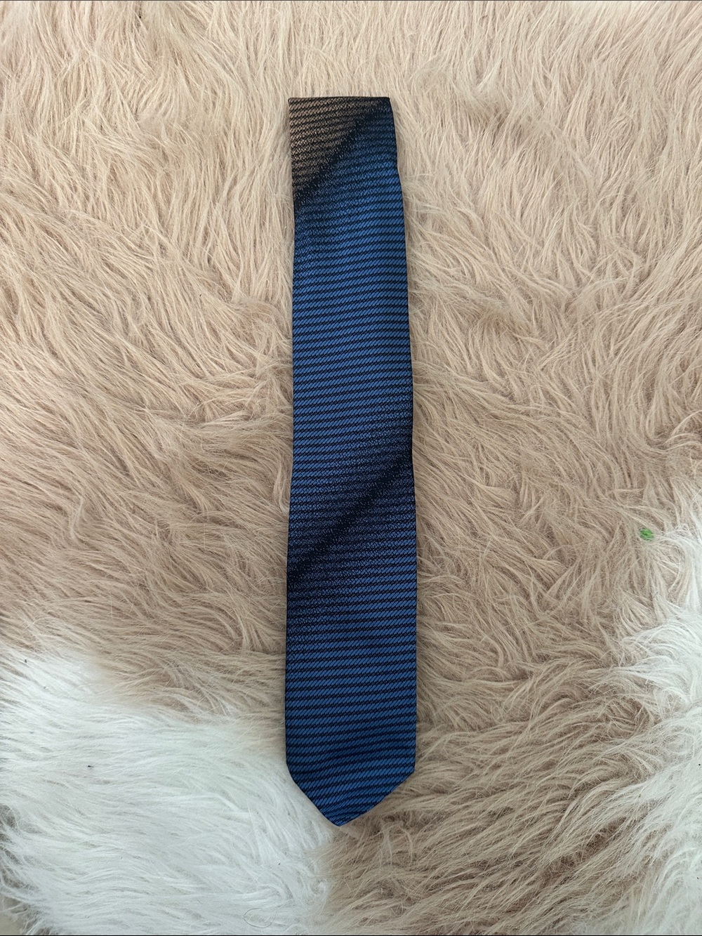 Missoni Navy and Black Diagonal Micro-Stripe Men's Tie